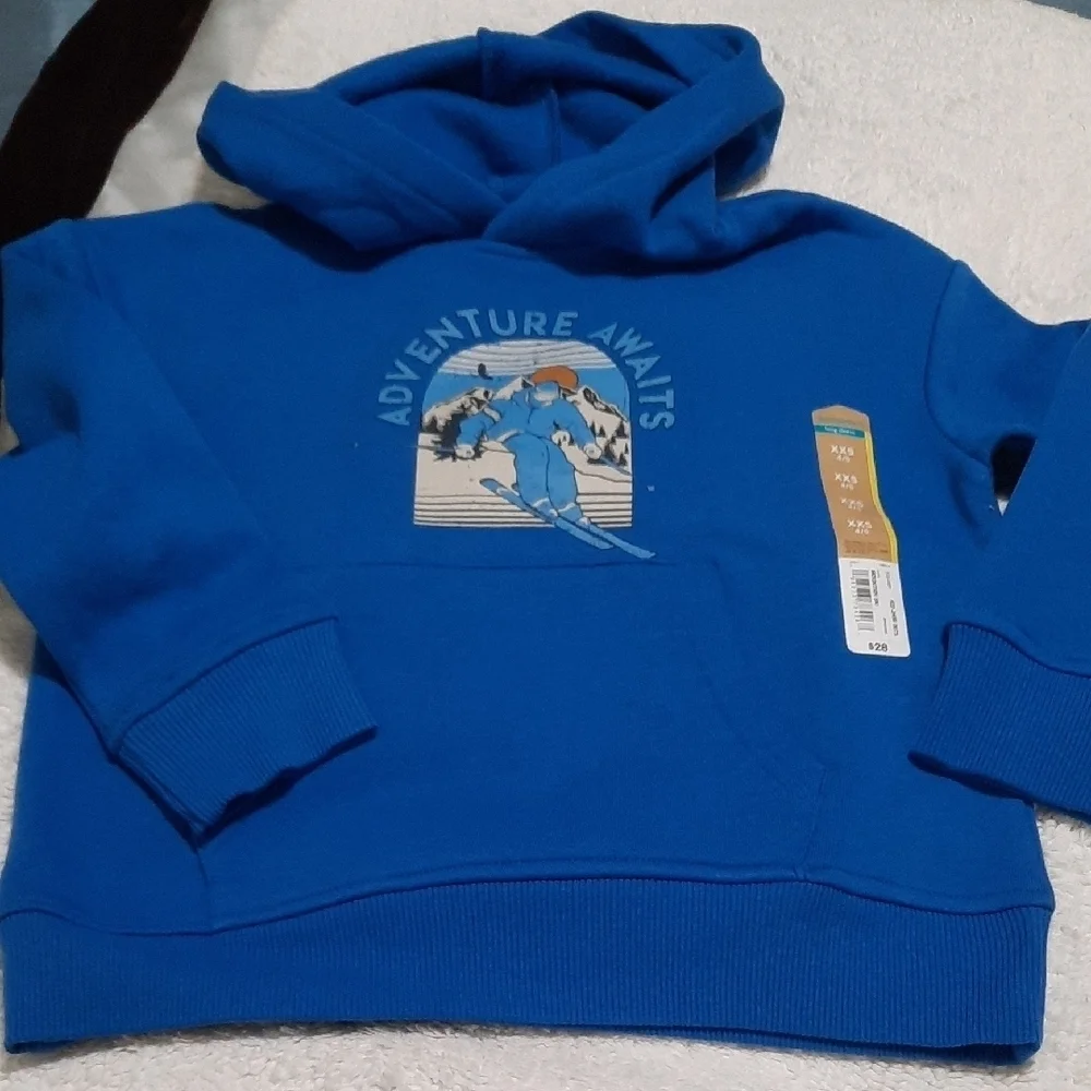 Blue Adventure Graphic Hoodie,  Camouflage Zip-Up and  Pants Bundle